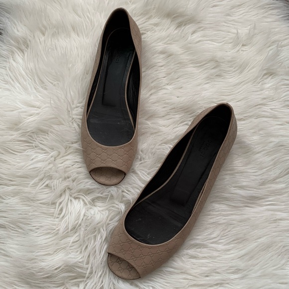 1992.GUCCI logo leather flats - Picture 3 of 11